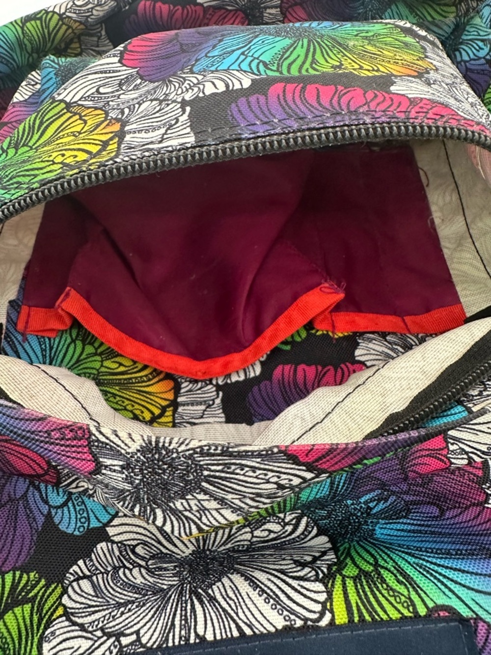Jansport Rainbow Floral Backpack with Multicolor Blooms - Picture 8 of 10